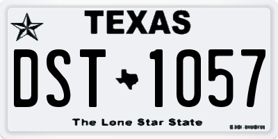 TX license plate DST1057