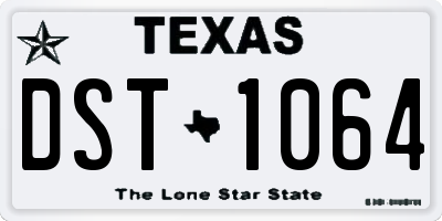TX license plate DST1064