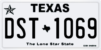 TX license plate DST1069