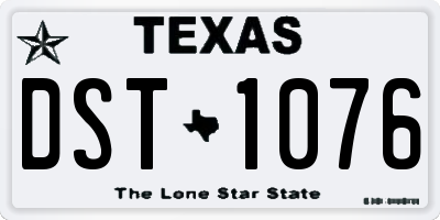 TX license plate DST1076