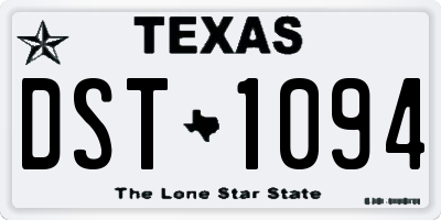 TX license plate DST1094