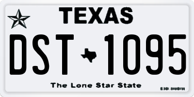 TX license plate DST1095