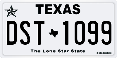 TX license plate DST1099