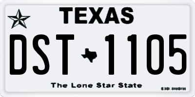 TX license plate DST1105