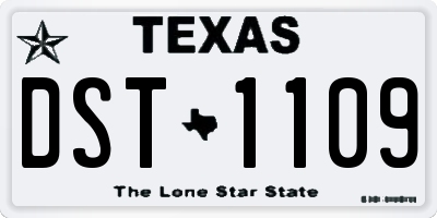 TX license plate DST1109