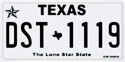 TX license plate DST1119