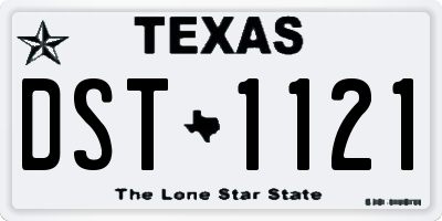 TX license plate DST1121