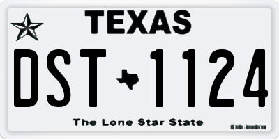 TX license plate DST1124