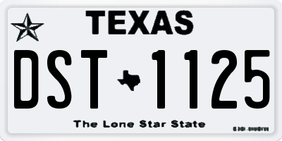 TX license plate DST1125