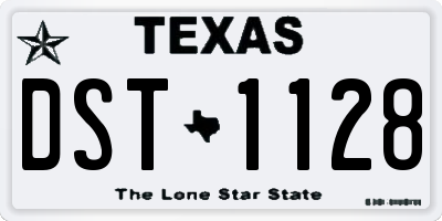 TX license plate DST1128