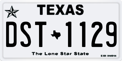 TX license plate DST1129
