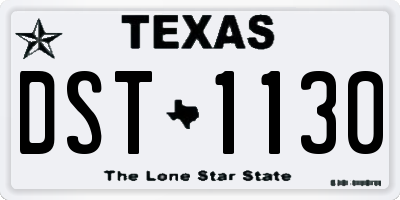 TX license plate DST1130