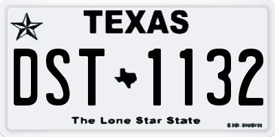 TX license plate DST1132