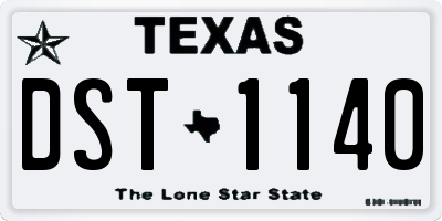 TX license plate DST1140