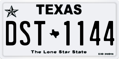 TX license plate DST1144