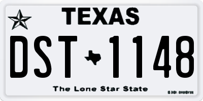 TX license plate DST1148