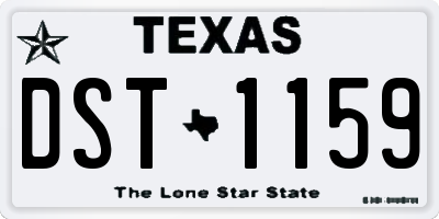 TX license plate DST1159