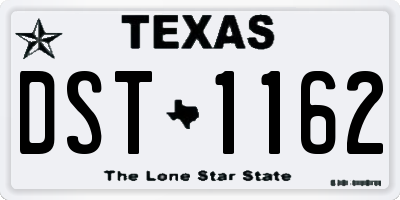 TX license plate DST1162