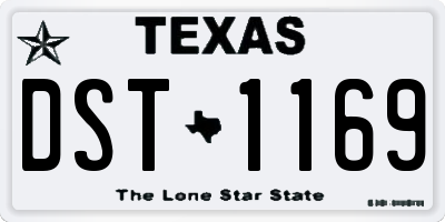TX license plate DST1169