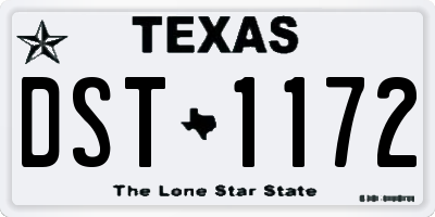 TX license plate DST1172