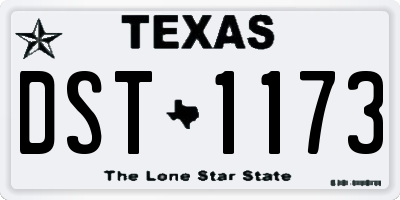 TX license plate DST1173