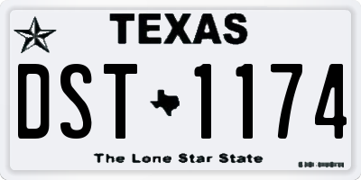 TX license plate DST1174