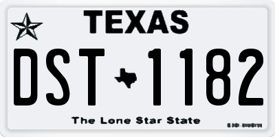 TX license plate DST1182
