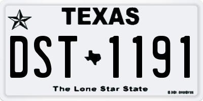 TX license plate DST1191