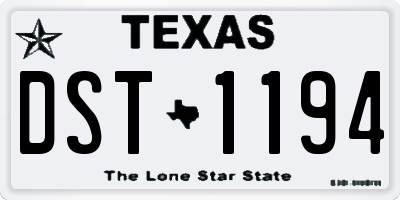 TX license plate DST1194