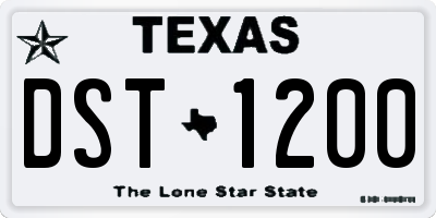 TX license plate DST1200