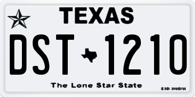 TX license plate DST1210