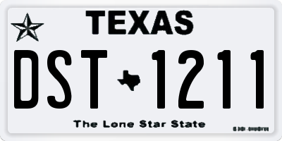 TX license plate DST1211