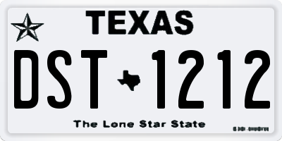 TX license plate DST1212