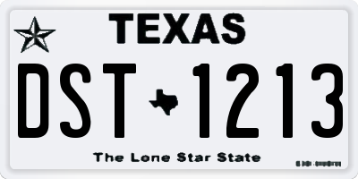 TX license plate DST1213
