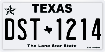 TX license plate DST1214
