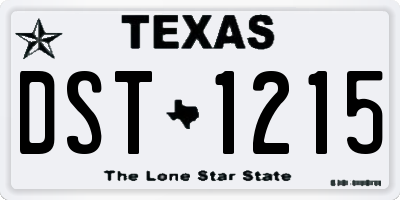 TX license plate DST1215