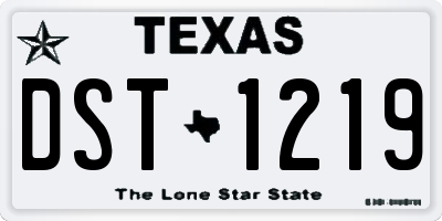 TX license plate DST1219