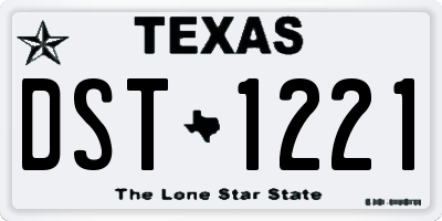 TX license plate DST1221