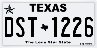 TX license plate DST1226