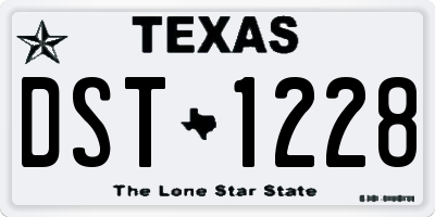 TX license plate DST1228