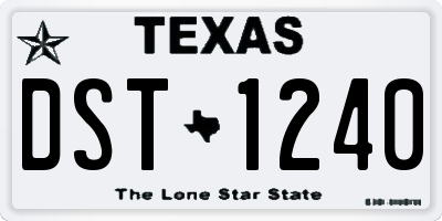 TX license plate DST1240