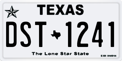 TX license plate DST1241