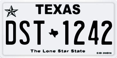 TX license plate DST1242