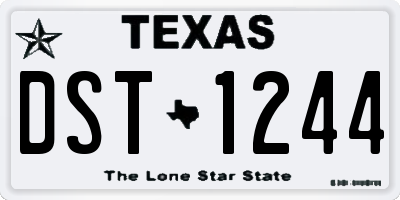TX license plate DST1244