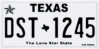 TX license plate DST1245