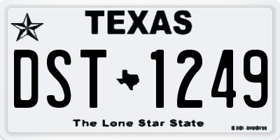 TX license plate DST1249