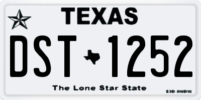 TX license plate DST1252