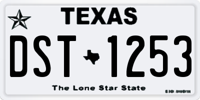 TX license plate DST1253