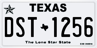 TX license plate DST1256