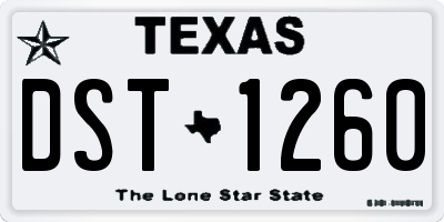 TX license plate DST1260